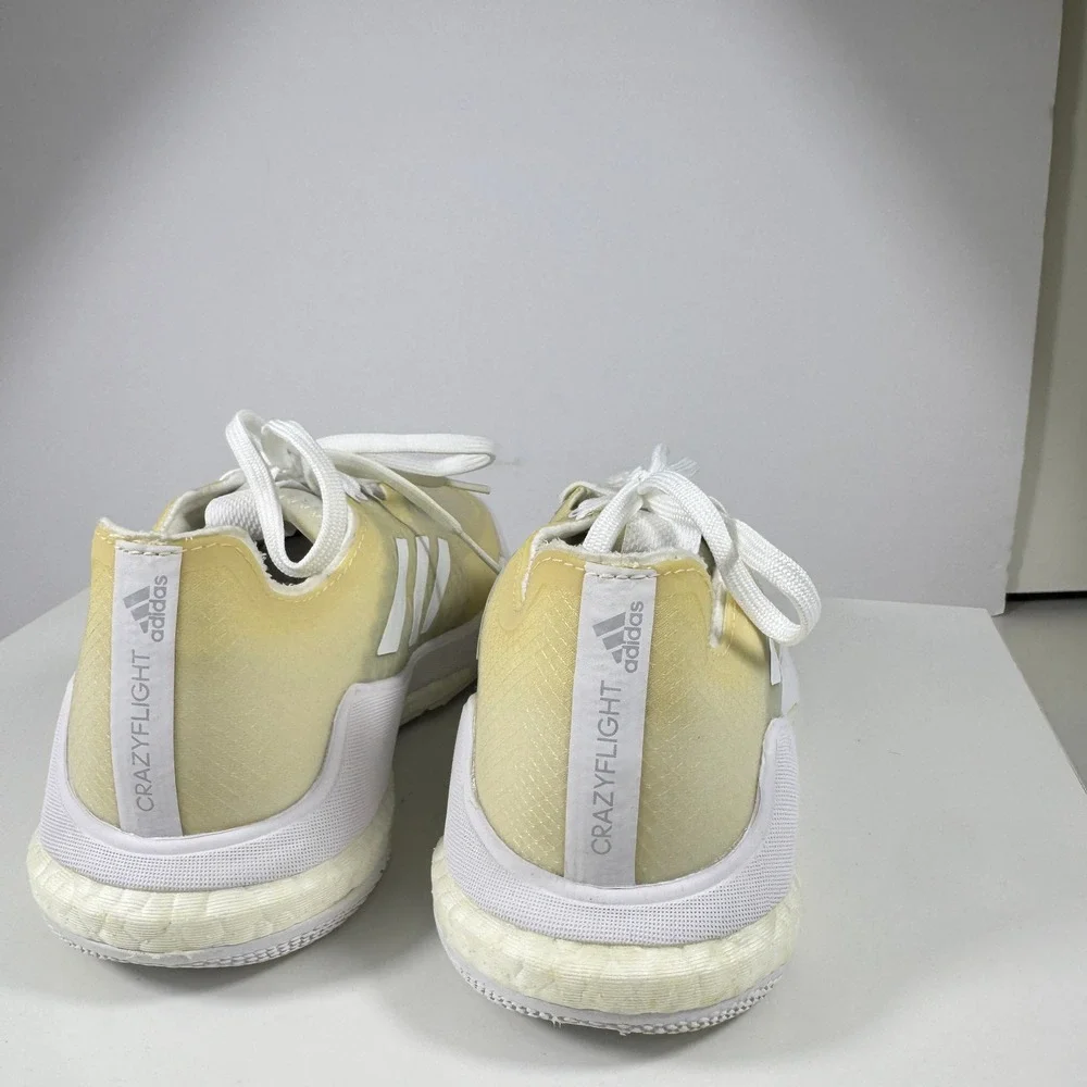 Adidas Crazyflight Volleyball Shoes Womens Size 5 Yellow White Boost EF2678